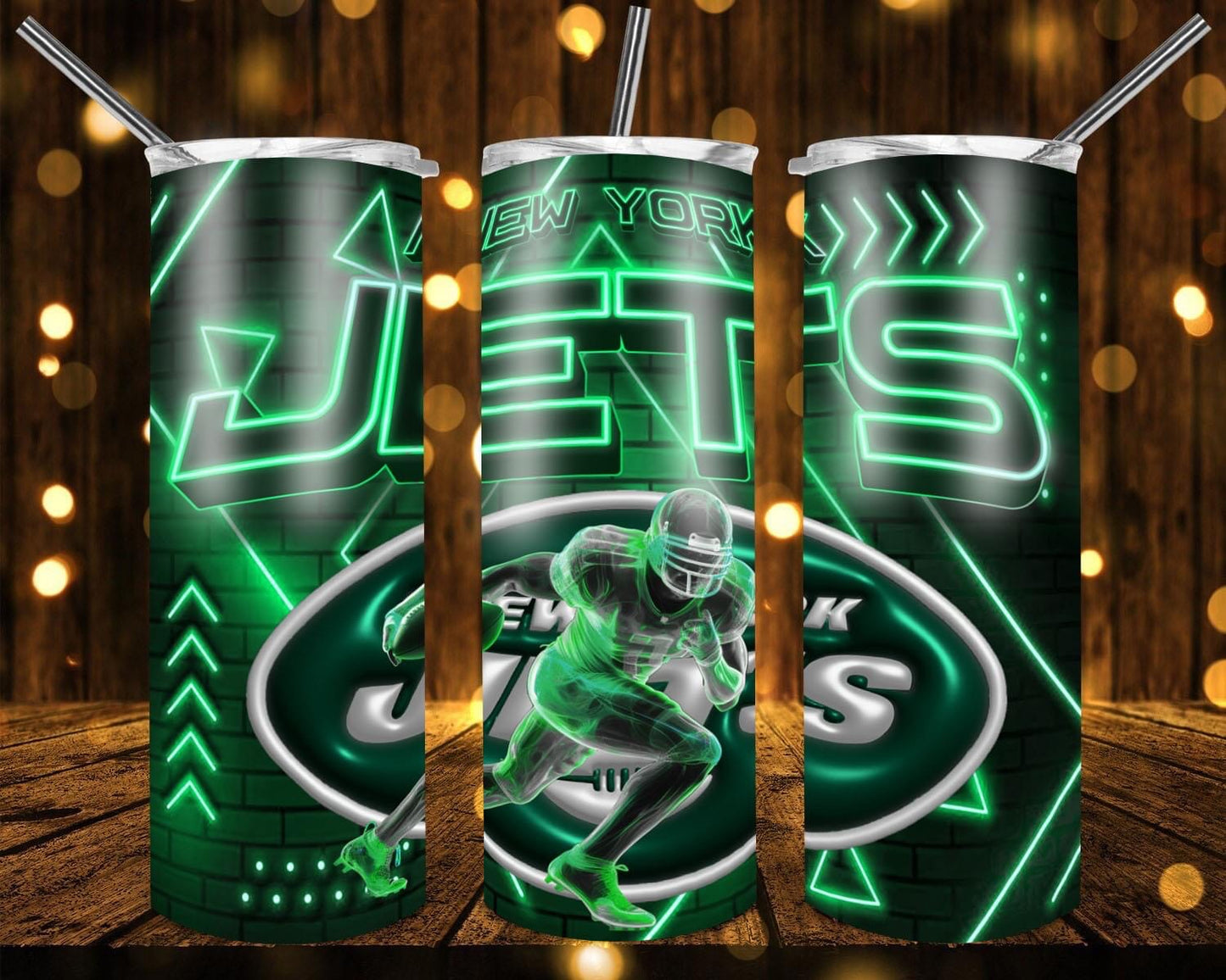 Neon inspired by football 20oz tumblers