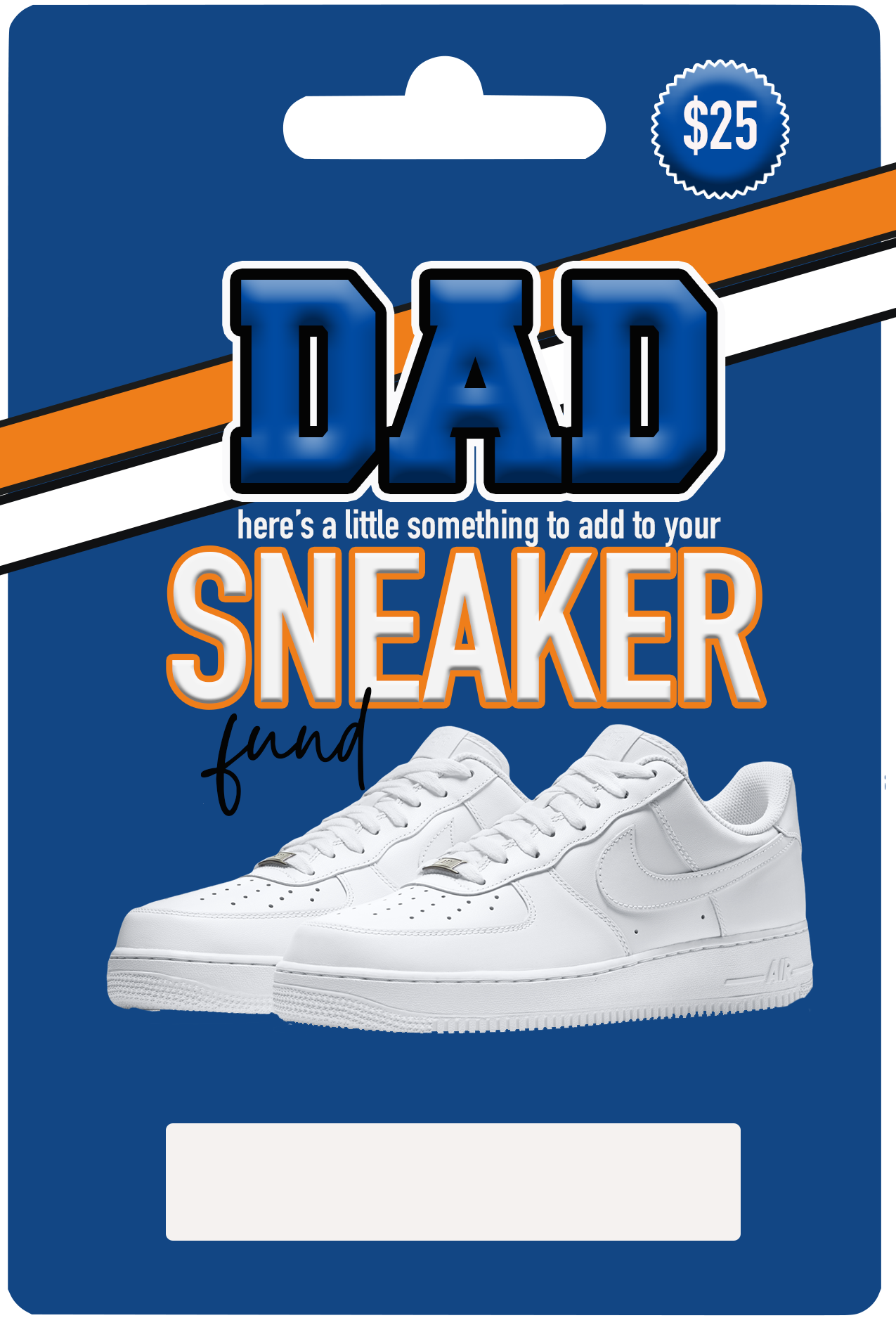 Dad Sneaker Fund Gift Card Holder or Money Holder