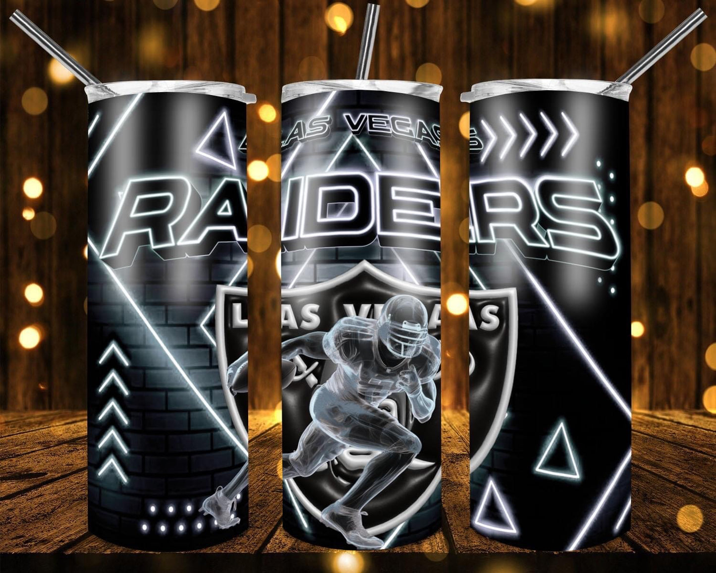 Neon inspired by football 20oz tumblers