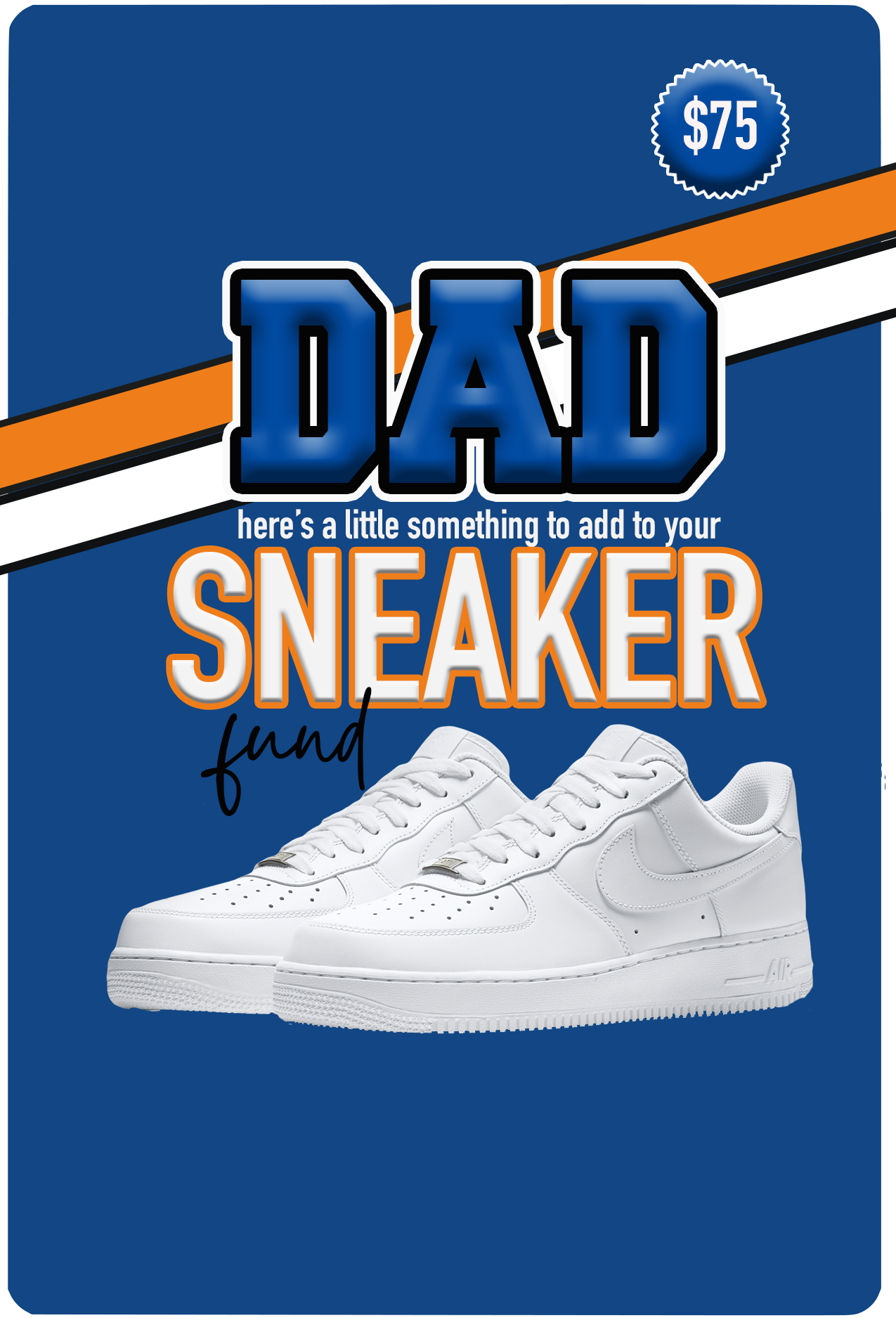 Dad Sneaker Fund Gift Card Holder or Money Holder