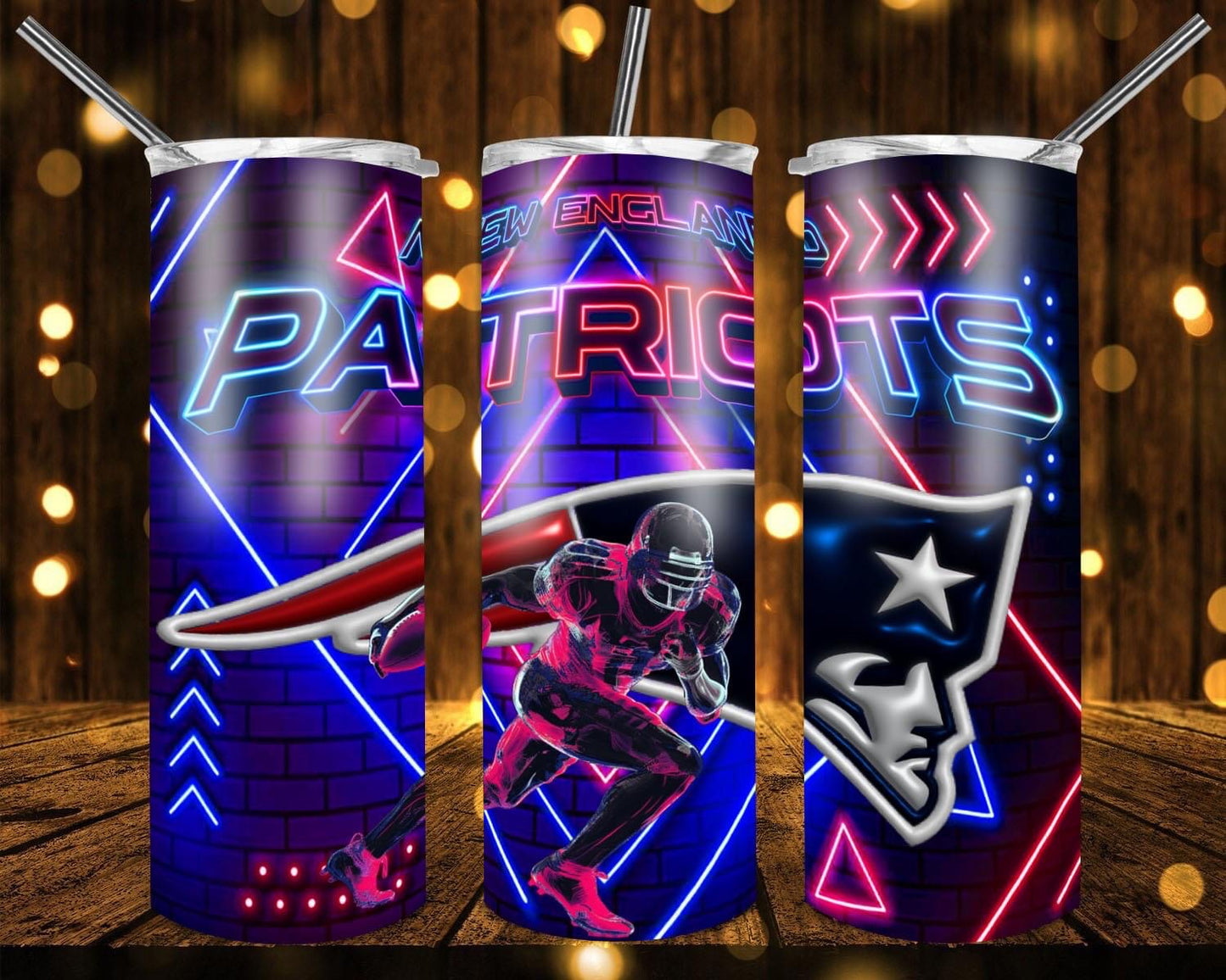 Neon inspired by football 20oz tumblers