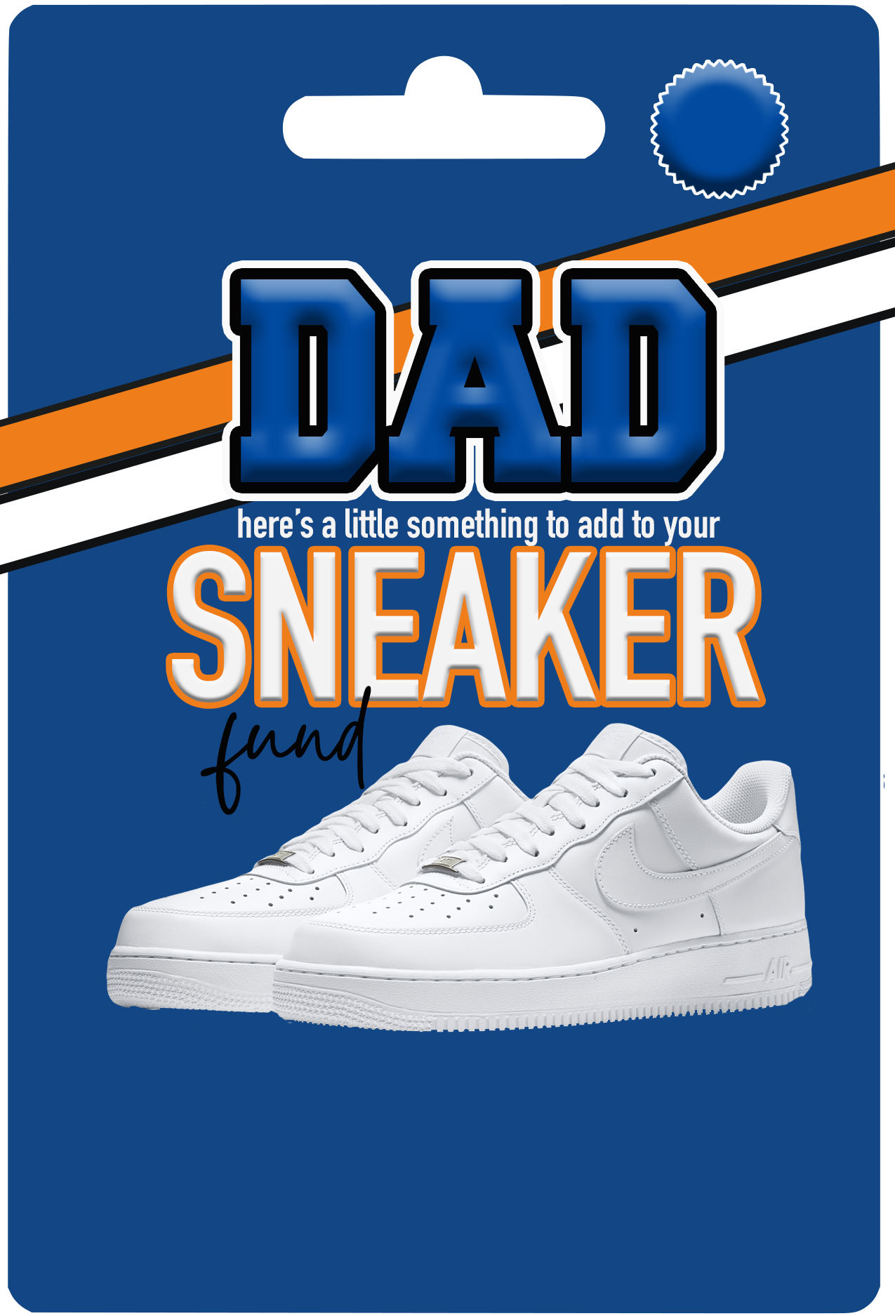 Dad Sneaker Fund Gift Card Holder or Money Holder