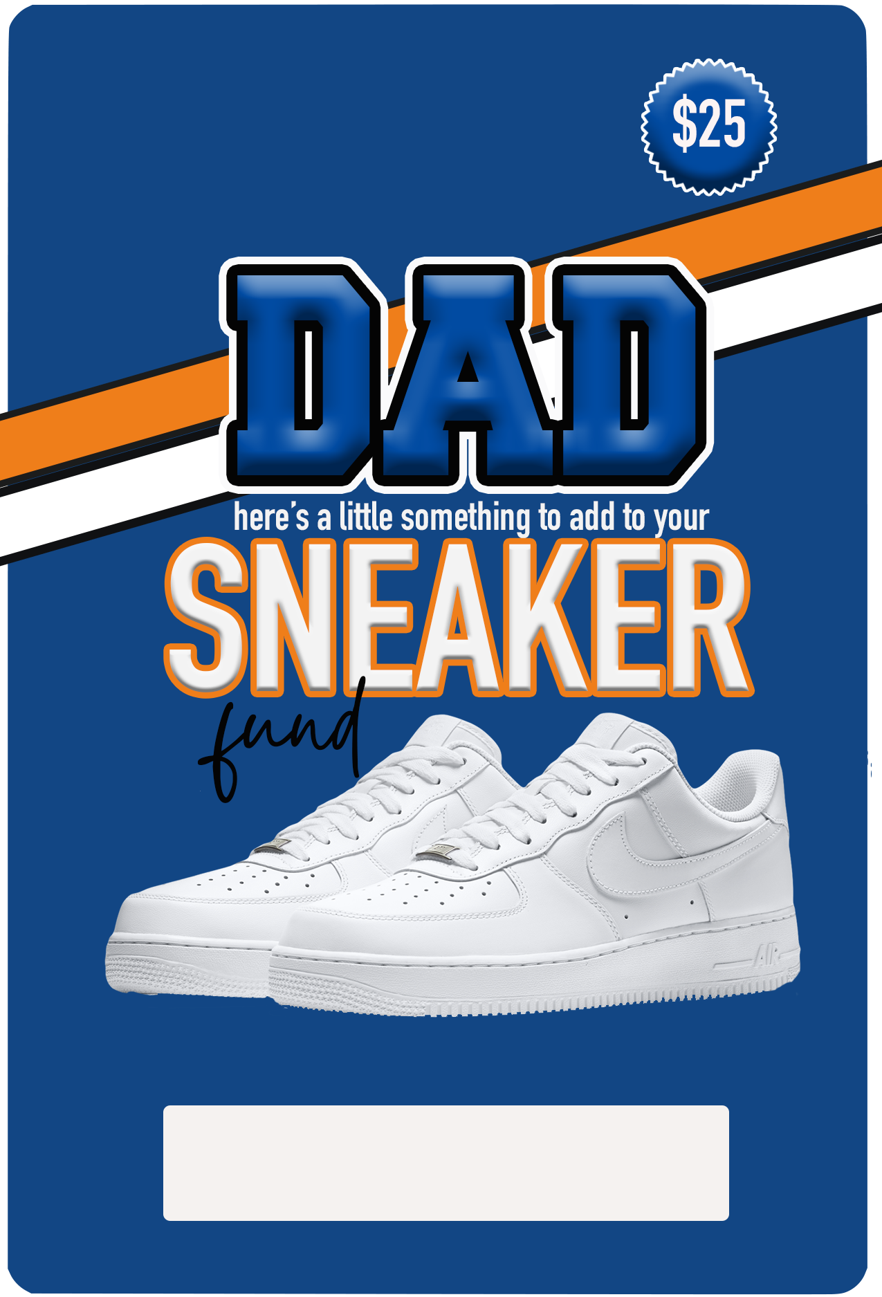 Dad Sneaker Fund Gift Card Holder or Money Holder