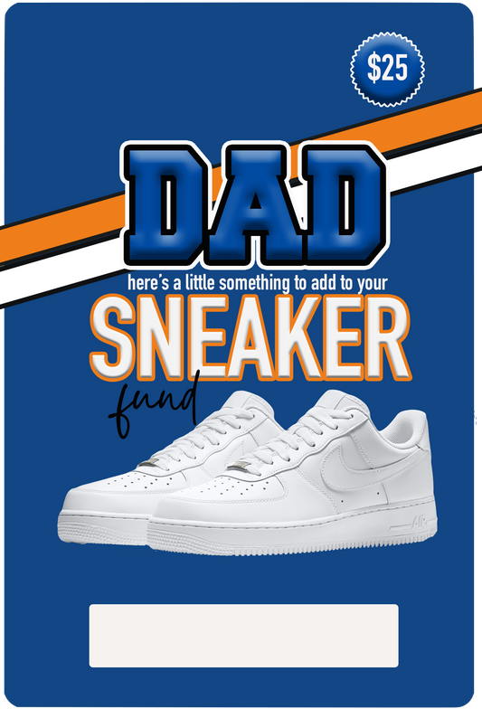 Dad Sneaker Fund Gift Card Holder or Money Holder