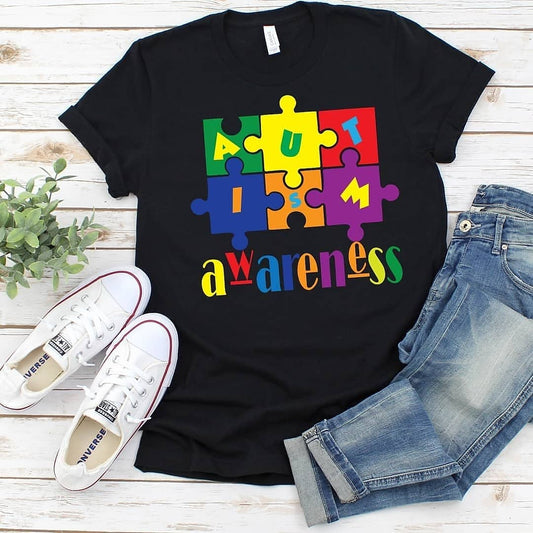 Autism Awareness puzzle pieces