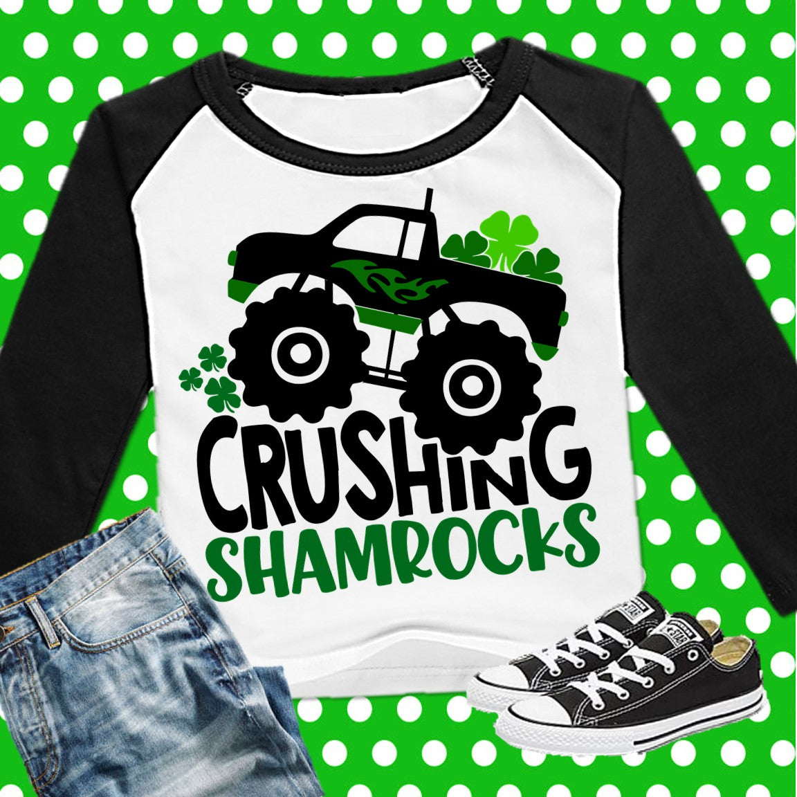 Crushing Shamrocks, Monster Truck, Tshirt