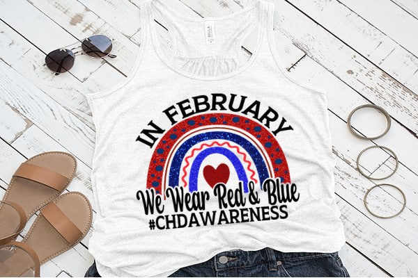 In February we wear Red and Blue CHDAWARNESS