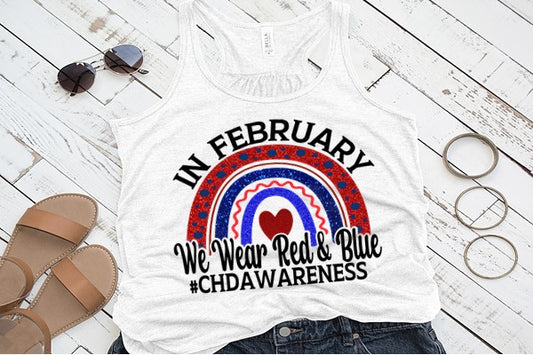 In February we wear Red and Blue CHDAWARNESS