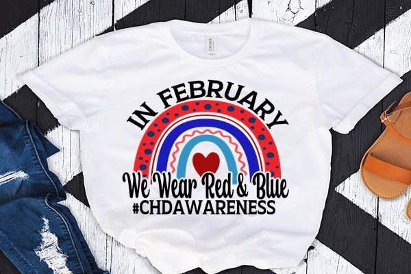 In February we wear Red and Blue CHDAWARNESS