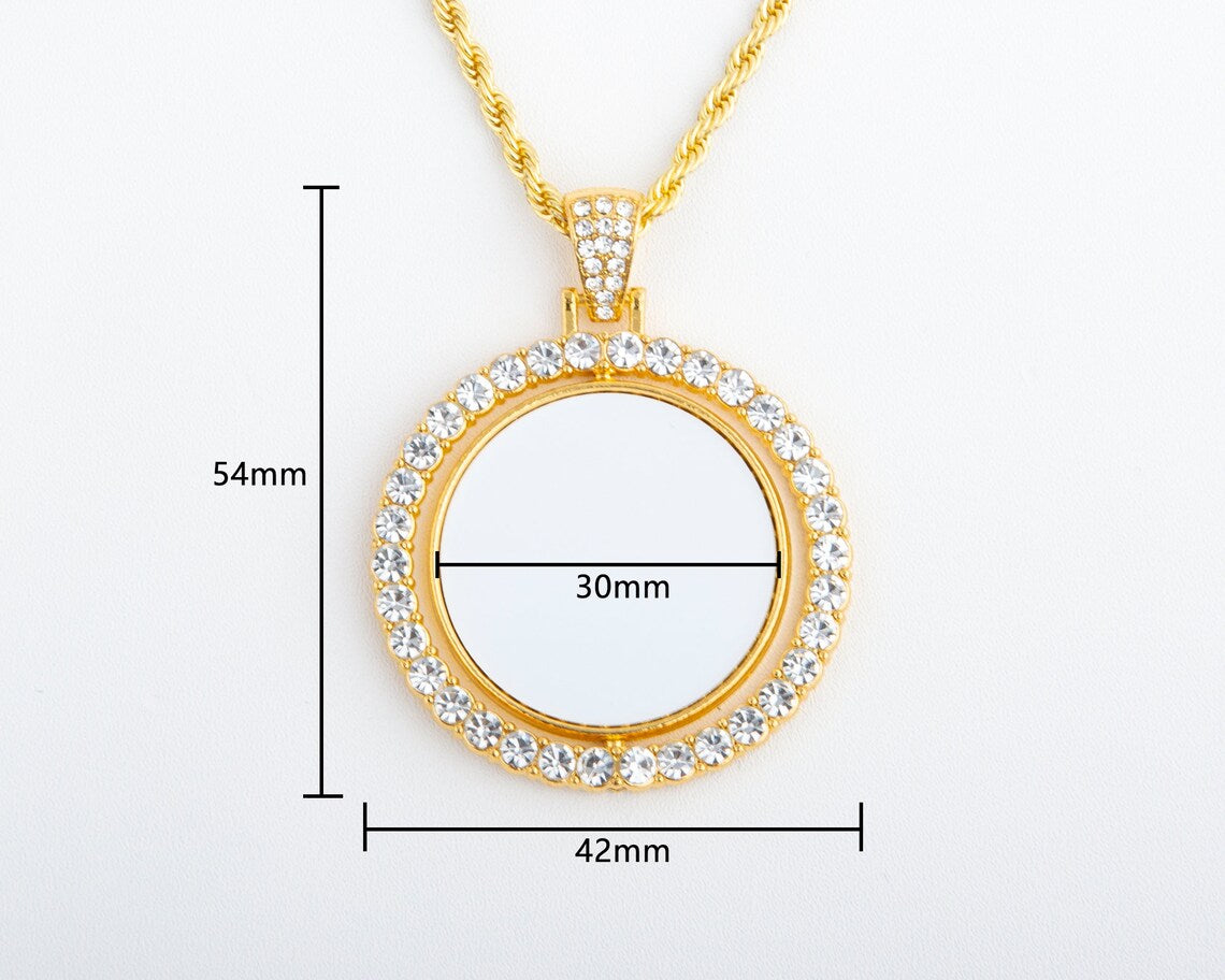 Rotating Circle Pendant Necklaces