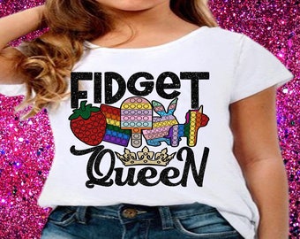 Fidget Queen, Don't Mind Me Just Poppin Shirt, Kids Tee, Humor Kids Shirt, Sensory Toy, Fidget Toy Free toy with purchase