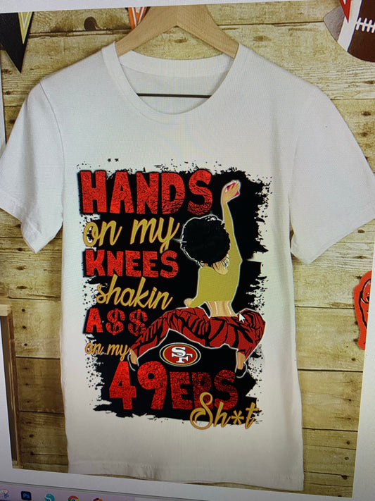 Football Thot Chick. Hands on my knees