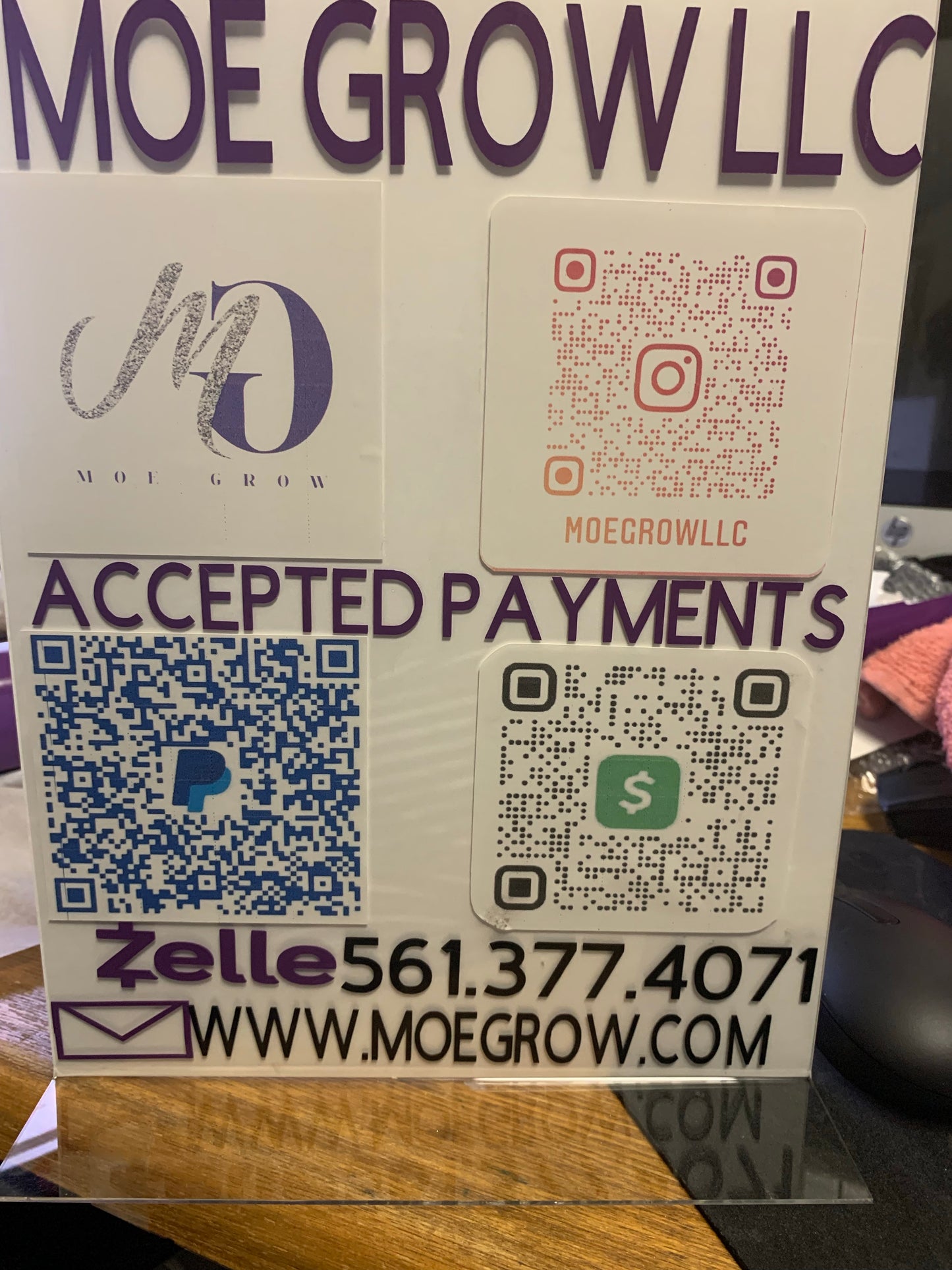 Scan to pay Plaque