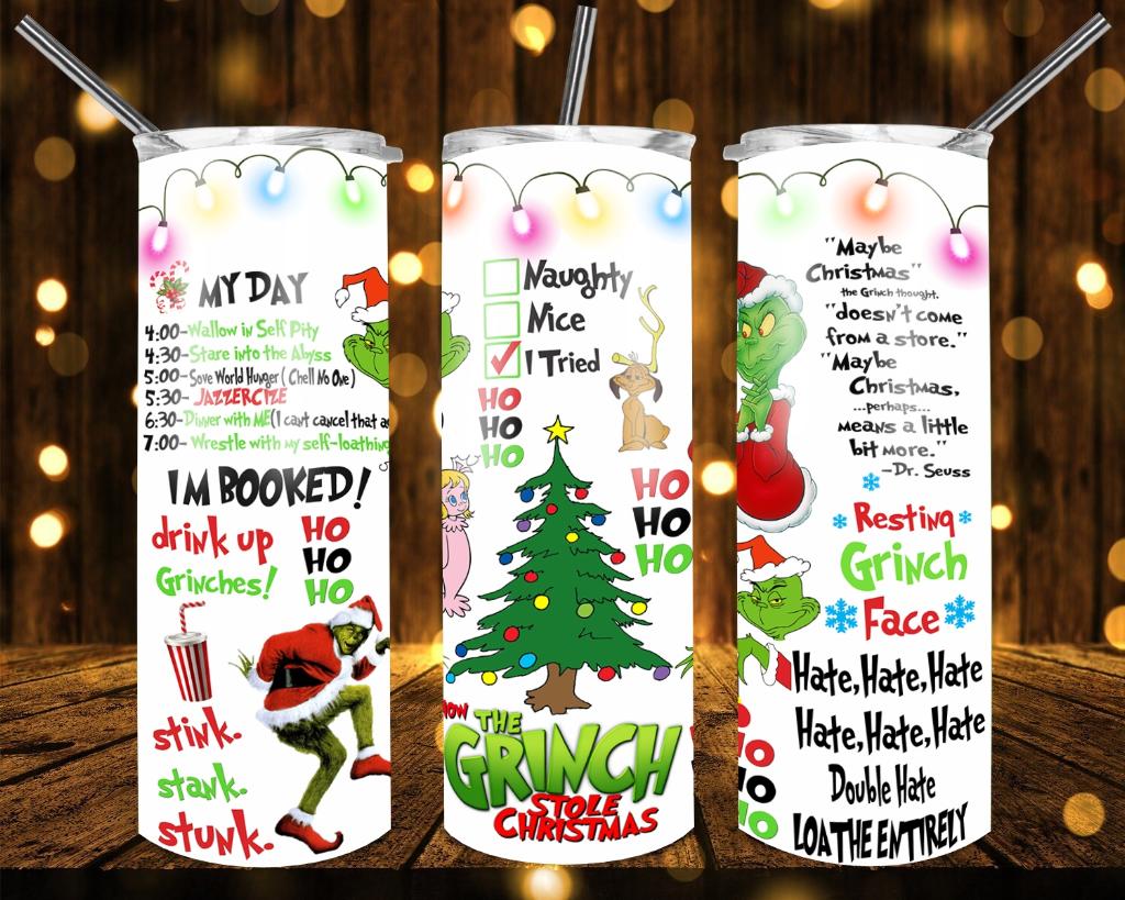 Grinch 20 oz tumblers