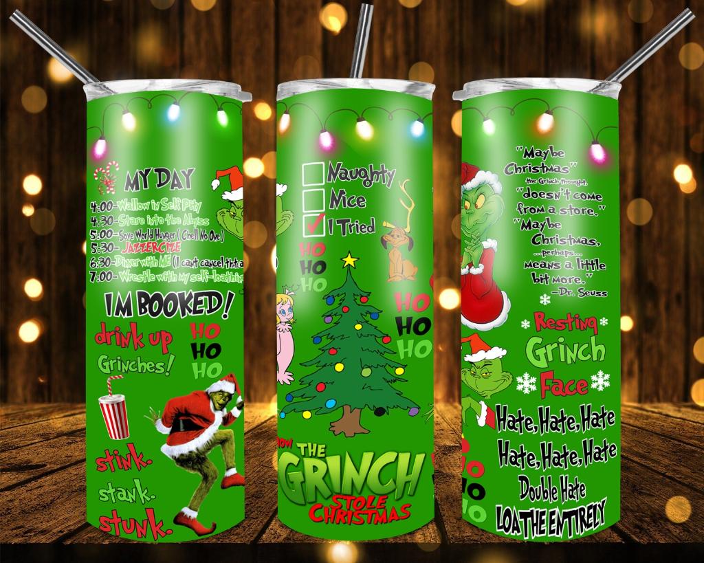 Grinch 20 oz tumblers