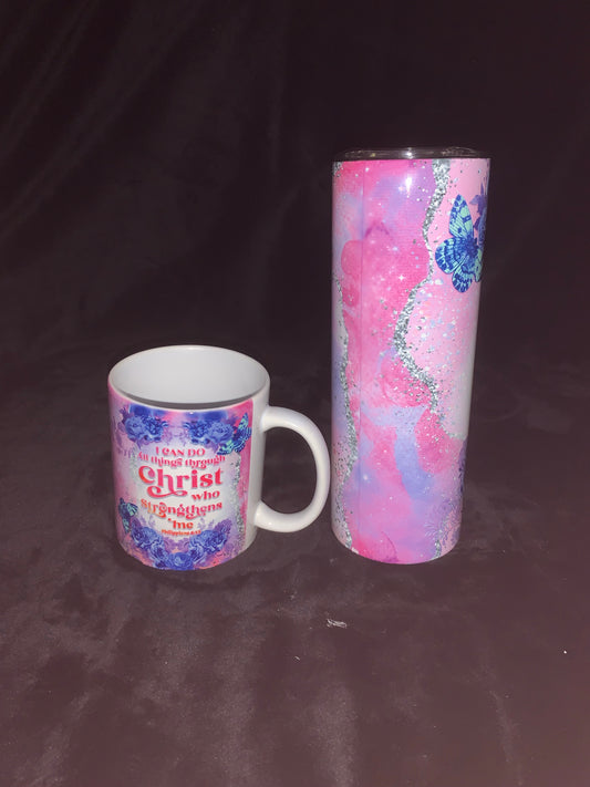 I can do all things through Christ who strengthens me Tumbler and Mug