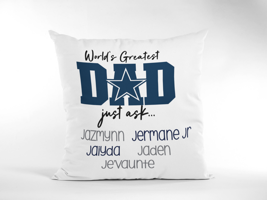 World's greatest Football Dad Pillow